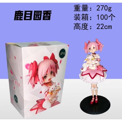 Puella Magi Madoka Magica Figurine Anime Kaname Madoka Figurine d'Action Tamaki Iroha Figurines Kawaii Figurine PVC Ornement Jouet 24cm with box white