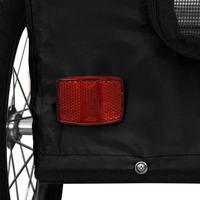 Hondenfietstrailer Zwart Oxford Stof - Comfortabele Fietskar voor Honden