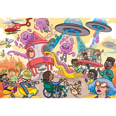 Jumbo WasGij Junior 3 - Alien Invasion - 240 stukjes Kinderpuzzels