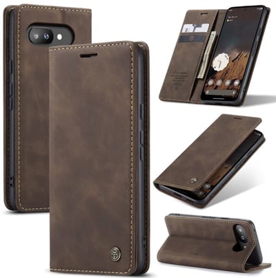 CaseMe Hoesje - Geschikt voor Google Pixel 9a Hoesje - CaseMe 013 Book Case - Donkerbruin