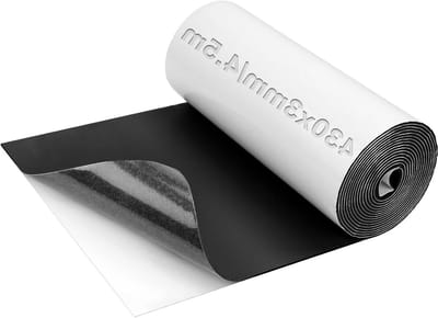 Zelfklevend Neopreen Schuim 430 mm x 3 mm x 4.5 m - Zwart Schuim voor Vloeren, Wanden en DIY Projecten, Perfect voor Bescherming en Isolatie