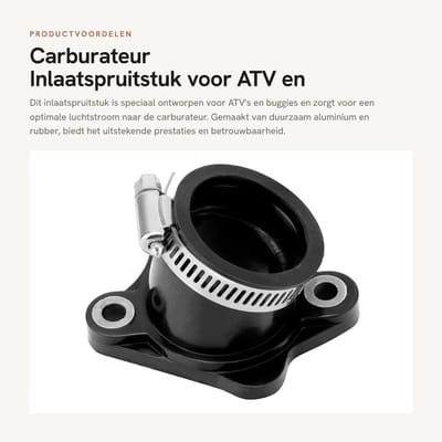 Dailygoods- Inlaatspruitstuk 30 mm - Carburateur - Geschikt voor ATV CG 200-250cc - Duurzaam aluminium - Goede afdichting - Lichtgewicht 77 gr