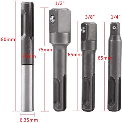 Dailygoods - Plus Socket Adapter - 4PCS Set - Duurzaam en multifunctioneel - 1/4 inch hex shank - Geschikt voor boren en handgereedschap - Hoogwaa...