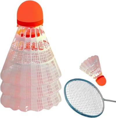 Badminton Shuttlecocks - Trainingsballen - Avondwedstrijden - Nachtgloeiend effect - 3 stuks - Rood