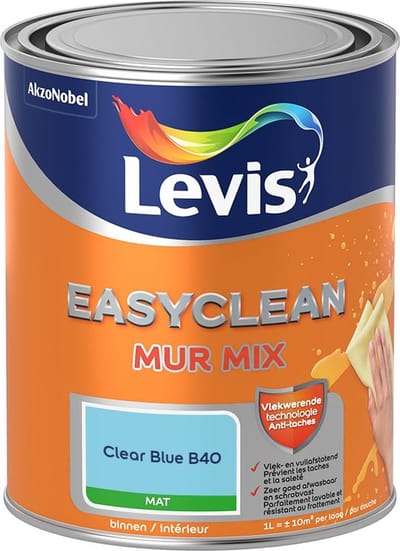 Levis - Easyclean Mur Mat Mix - Clear Blue B40 - Mengverf - 1 L