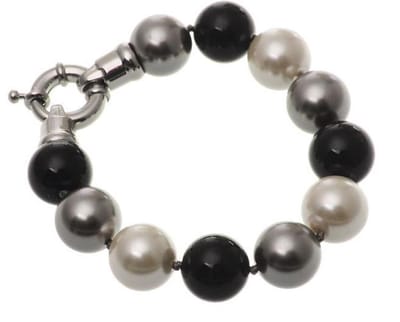 Behave - Parelarmband zwart grijs mix - Elegant bij elke outfit