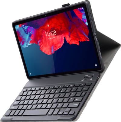 Hoes Geschikt voor Lenovo Tab P11 - Toetsenbord Case - Keyboard Book Cover - Hoesje - Zwart