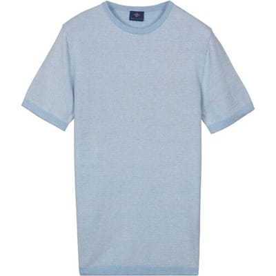 Baileys Trui Crew Neck Two-Tone Jacquard Texture Soft Blue / male