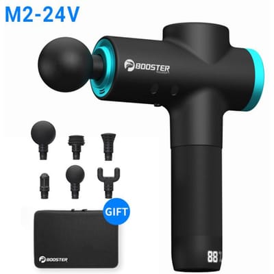 Booster M2-12V LCD Massagepistool Diepe Spiertherapie Professionele Lichaamsontspanning Fasciaal Pistool voor Fitnessherstel EU Plug