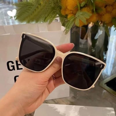 Mode Coréenne Lunettes de Soleil Noires à Monture Carrée UV400 Unisexe Tendance Style Urbain black