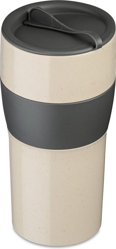 Herbruikbare Koffiebeker, 0.7 L, Natuur As Grijs, Organic Bio-Circular - Koziol | Aroma To Go XL