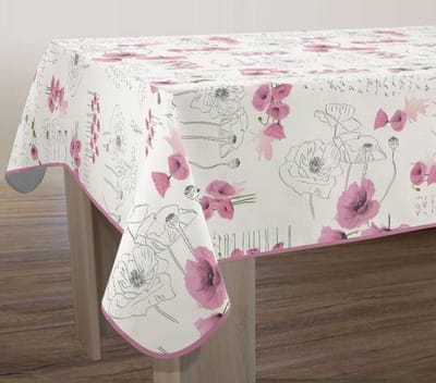 Tafelkleed anti-vlek Coquelicot rose 300 x 150 cm Tafellaken - Decoratieve Tafel Accessoires - Woonkamer Decoratie - Bonne et Plus®