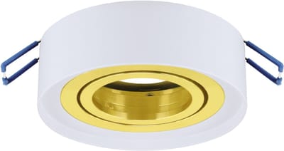 ODYN - inbouwspot Armatuur - Rond - Wit / goud kleur - 90mm