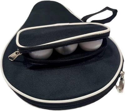 Tafeltennisrackethoes - Peddelbeschermer - Sporttraining - Stof- en schokbestendig - 29x19 cm - Zwart