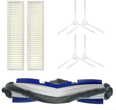 Allecto - Rolborstel - Zijborstel - Duurzaam en efficiënt - 16 x 5 x 5 cm - Filterkit - Geschikt voor de ZR740003 Explorer 60-serie - 4 stuks