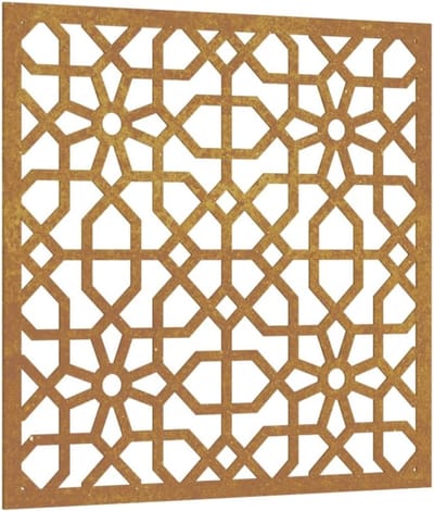 Sierplaat van Cortenstaal 55 x 55 cm voor Buiten met Moorse Decoratie