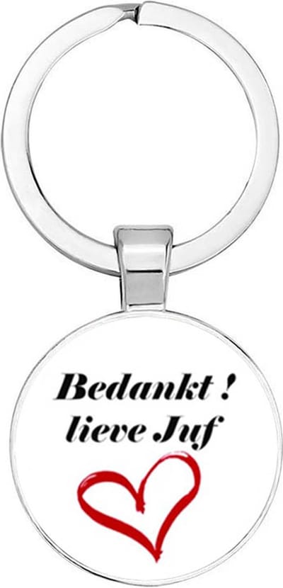 Akyol - Bedankt lieve juf Sleutelhanger - juf - iemand die een juf is - werk - cadeau - verjaardag - gift - welkomst cadeau - afscheidscadeau - 2,5 x 2,5 CM