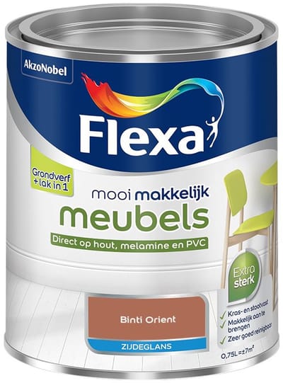 Flexa - Mooi Makkelijk Meubels Zijdeglans - Binti Orient - Mengverf - 750 Ml