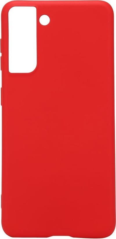Shop4 - Geschikt voor Samsung Galaxy S21 Plus Hoesje - Zachte Back Case Mat Donker Rood