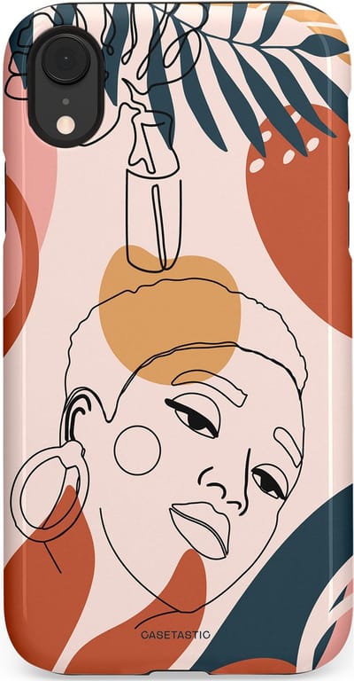Casetastic Hoesje Geschikt voor Apple iPhone Xr - Stijlvolle Beschermende Duo-layer Case - Ochtend blush