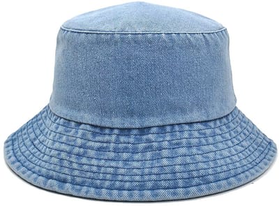 Loud and Clear® - Hoed - Bucket Hat - Vissershoedje - Zonnehoed - Heren - Dames - Denim - Licht - Blauw
