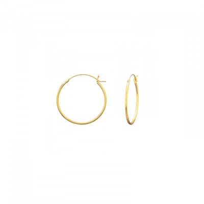 Bijoutheek Plain hoop Oorringen goud (8mm)