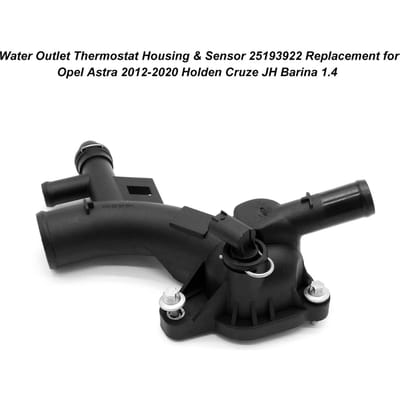 Boîtier de thermostat de sortie d'eau et capteur 25193922 Remplacement pour Opel Astra 2012 2020 Holden Cruze JH Barina 1.4 noir