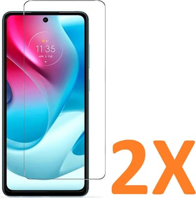 Screenprotector Glas - Tempered Glass Screen Protector Geschikt voor: Motorola Moto G60  - 2x