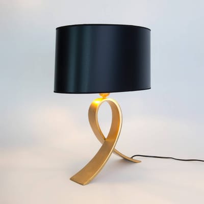 Holländer Tafellamp CICLO OVAL, zwart/goud, 52 cm, metaal/kunststof