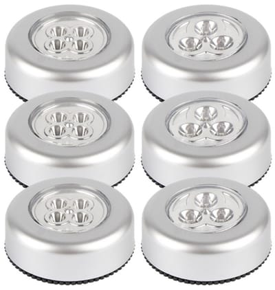 EXCITAT Touch lamp - LED-aanraaklamp - Zelfklevende aanraaklamp - Kastverlichting - voor kasten, voorraadkasten, vitrinekasten - set van 6