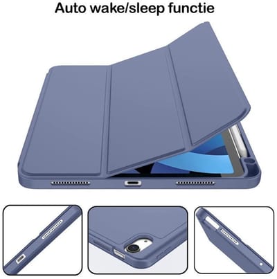 Mobiq - Flexibele Trifold Hoes geschikt voor iPad Air (2026) 13 inch M4 - lavender grey