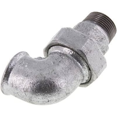 90Graden Hoekige Verbinder 1'' Mannelijk R X Vrouwelijk Rp Gietijzeren Platte Dichting Centellen 25Bar (351.25Psi)
