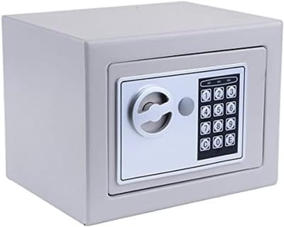 Digitale elektronische kluis met meubelkluis - elektronisch slot - sleutel - grijs