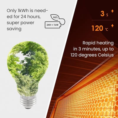 Infrarood Verwarming Paneel 1000W voor Plafondmontage met Afstandsbediening en Wifi