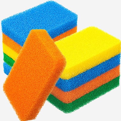 Spons- Schuurspons-10 Stuks Siliconen Schotel Spons- Siliconen Scrubber Spons -Herbruikbare Keuken Schrobben - Schoonmaak Spons Zachte Schotel Scrubber