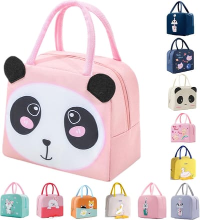 Schattige Cartoon Lunchbox - Geïsoleerde Herbruikbare Koeltas voor Vrouwen en Kinderen - Opvouwbaar en Waterdicht