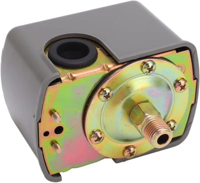 Waterpomp Schakelaar - Drukschakelaar Pomp - Automatische Regeling - Instelbare Druk - ZG1/4in - Grijs