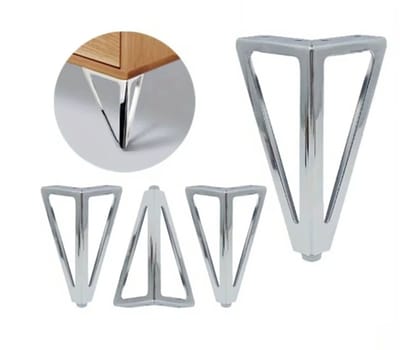 WiseGoods Luxe Hairpin Tafelpoten Set 4 Stuks - Stalen Meubelpoten - Meubelpoot Retro Design - Voor Tafel / Kast / Bureau - Zilver