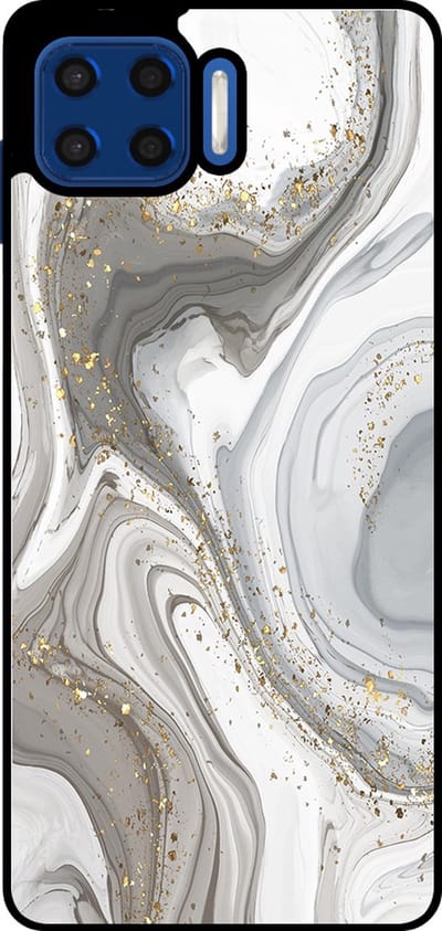 Smartphonica Telefoonhoesje Geschikt voor Motorola Moto G5 Plus met marmer opdruk - TPU backcover case marble design - Zilver geschikt voor Motorola Moto G5 Plus