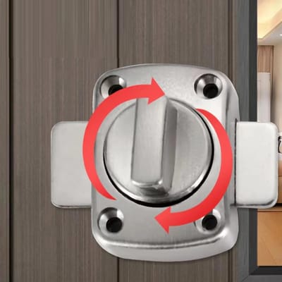 WiseGoods Premium Schuifdeurslot - RVS Schuifdeur Slot - Plaatgrendel Deurgrendel - Anti Diefstal Binnen / Buiten Deuren - Zilver