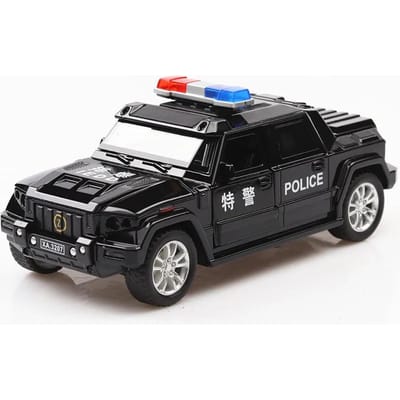 1:32 Legering Spuitgietwerk Gepantserd Off-Road Model Miniatuur Auto Speelgoed Met Geluid Licht Politieauto Terugtrekken Swat Voertuigen Cadeaus Voor Jongens