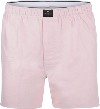 Steppin' Out Boxershort Oxford Roze - Maat S - Heren - Boxershorts