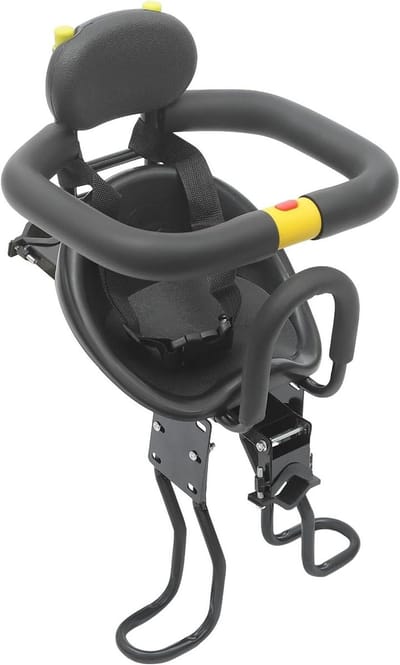 Kinderfietsstoeltje - Voorzitje Kind - Veilig Fietsen - Schokabsorberend - Tot 35 kg - Zwart