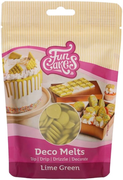 FunCakes Deco Melts Limoen Groen - 250g - Smeltsnoep - Cupcake Decoratie - Lollies - Snoepjes