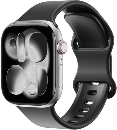 SBG Siliconen Bandje Geschikt voor Apple Watch 1/2/3/4/5/6/7/8/9/10/11/SE - 38/40/41/42MM - Horlogebandje Zwart