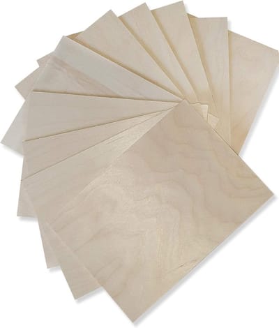 Multiplex Platen Berkenhout 6mm A3 Formaat Multiplexplaat Set van 10