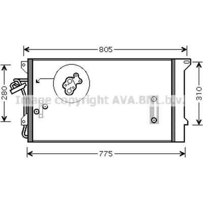 Condensator, airconditioning AVA COOLING VNA5244D AVA