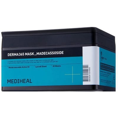 MediHeal Derma 365 Mask Madecassoside 30ea + RANDOM GIFT black