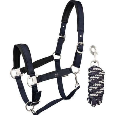 Halsterset EQPRO Precious Navy Blue - Shetlander
