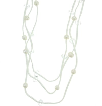 Behave Verstelbare ketting witte parels